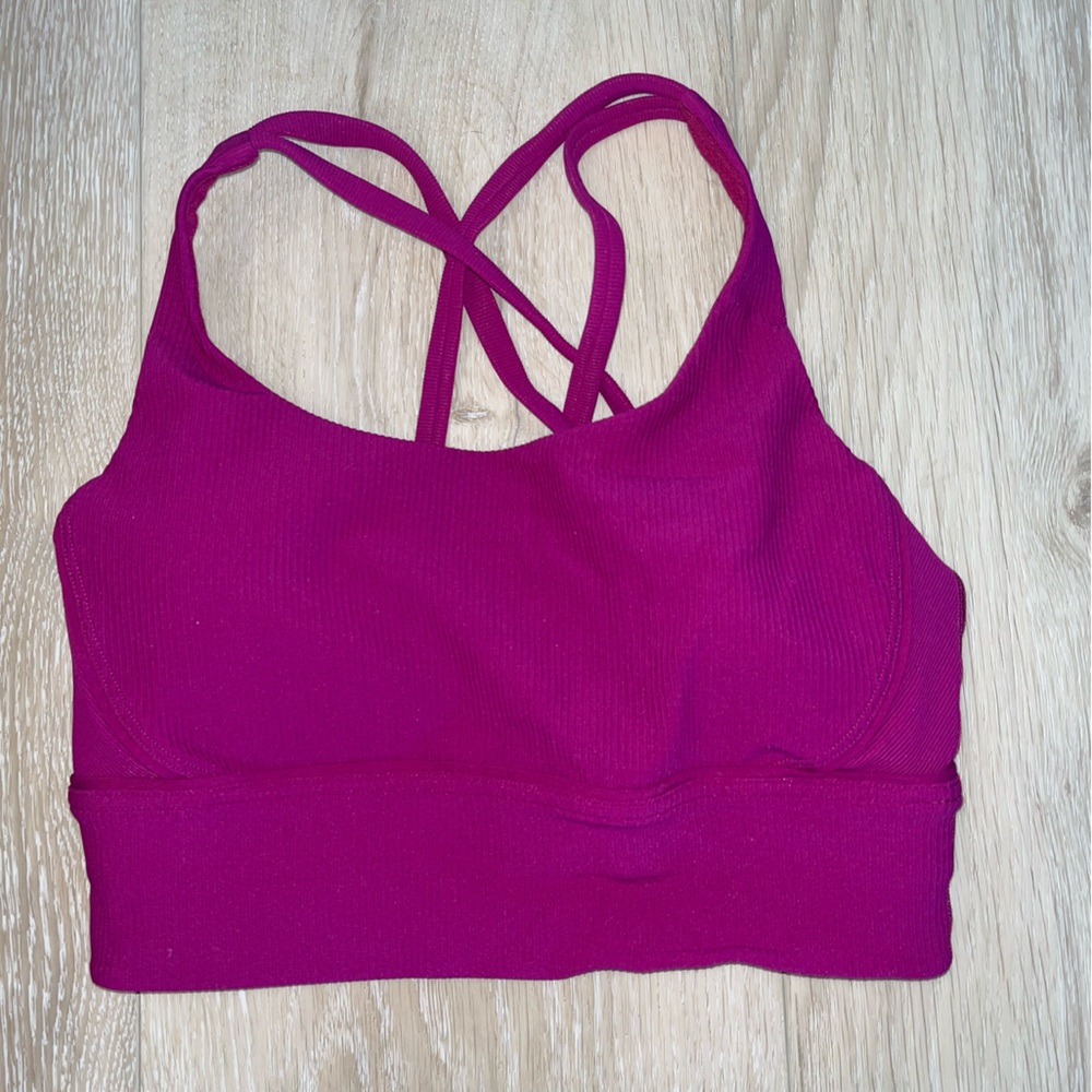 Lululemon Energy Longline Bra Ribbed Size 6